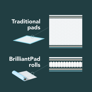 BrilliantPad Eco-Friendly Rolls vs traditional pads